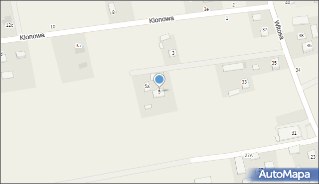 Radgoszcz, Klonowa, 5, mapa Radgoszcz