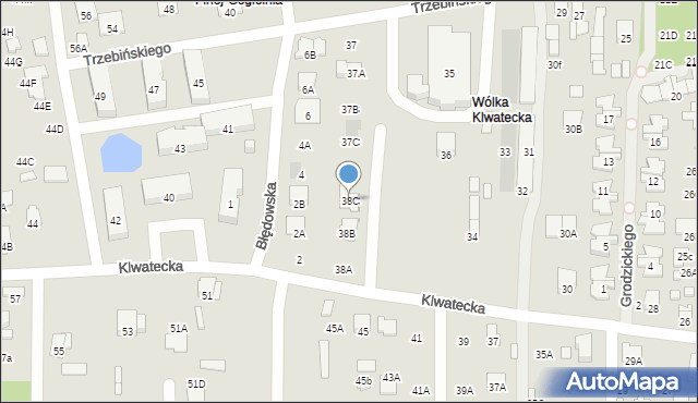 Radom, Klwatecka, 38C, mapa Radomia