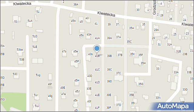Radom, Klwatecka, 41B, mapa Radomia