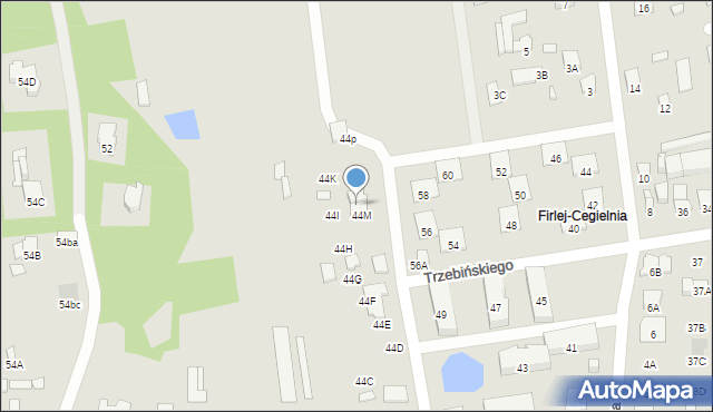 Radom, Klwatecka, 44N, mapa Radomia