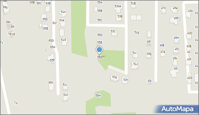 Radom, Klwatecka, 55G, mapa Radomia