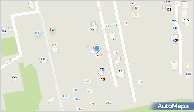 Radom, Klwatecka, 75E, mapa Radomia