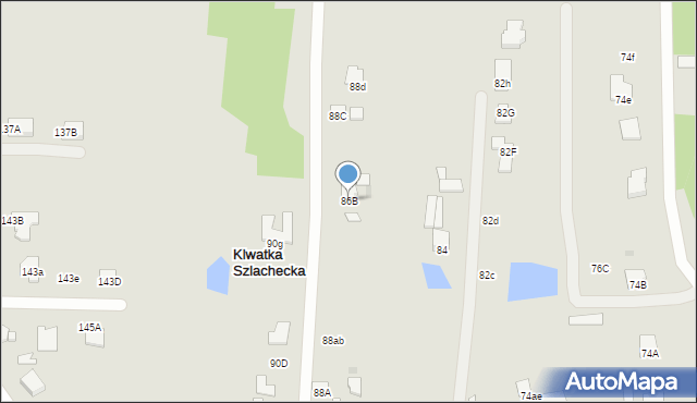 Radom, Klwatecka, 86B, mapa Radomia