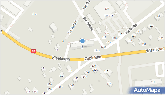 Radzyń Podlaski, Kleeberga Franciszka, gen., 2, mapa Radzyń Podlaski