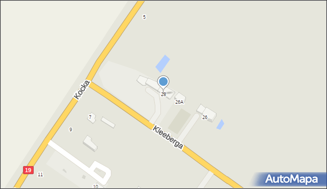 Radzyń Podlaski, Kleeberga Franciszka, gen., 28, mapa Radzyń Podlaski