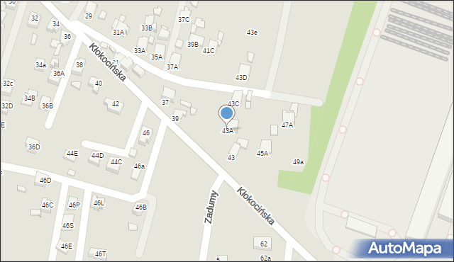 Rybnik, Kłokocińska, 43A, mapa Rybnika