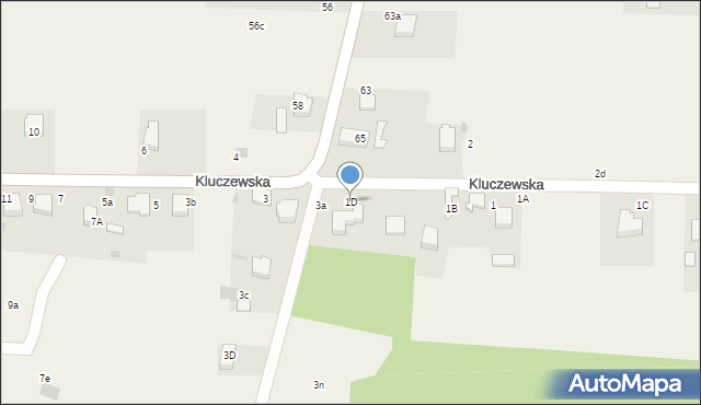 Ryczówek, Kluczewska, 1D, mapa Ryczówek