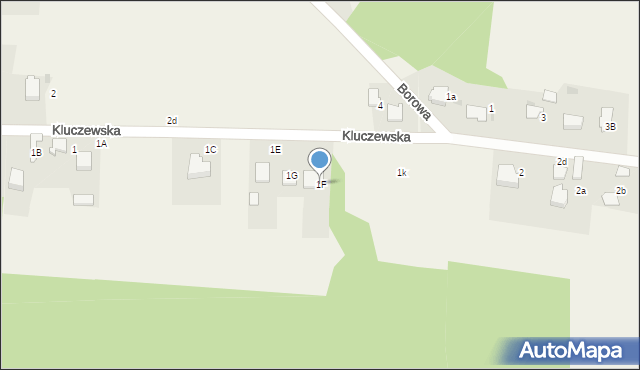 Ryczówek, Kluczewska, 1F, mapa Ryczówek