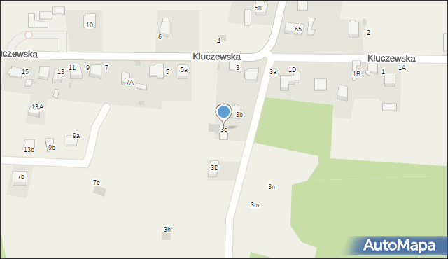 Ryczówek, Kluczewska, 3c, mapa Ryczówek