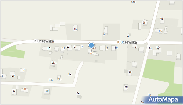 Ryczówek, Kluczewska, 7A, mapa Ryczówek