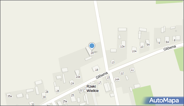 Rzeki Wielkie, Kłomnicka, 1A, mapa Rzeki Wielkie