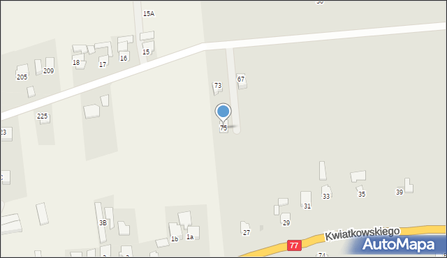 Sandomierz, Klonowa, 75, mapa Sandomierza