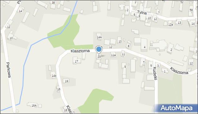 Ścinawa Mała, Klasztorna, 13, mapa Ścinawa Mała