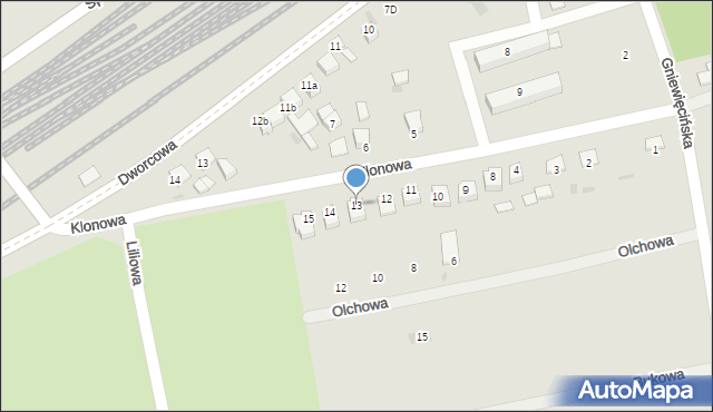 Sędziszów, Klonowa, 13, mapa Sędziszów