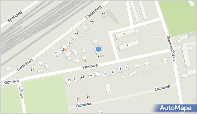 Sędziszów, Klonowa, 5, mapa Sędziszów