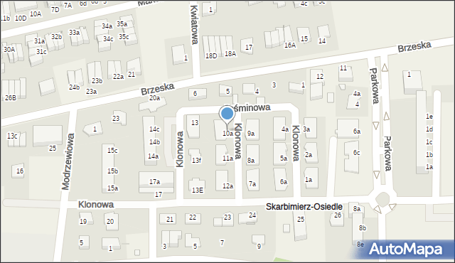 Skarbimierz-Osiedle, Klonowa, 10b, mapa Skarbimierz-Osiedle