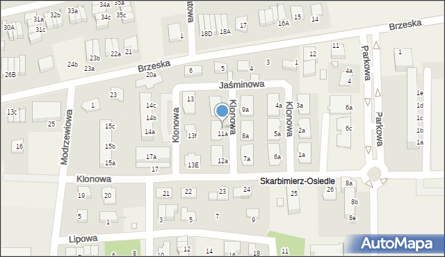 Skarbimierz-Osiedle, Klonowa, 11c, mapa Skarbimierz-Osiedle