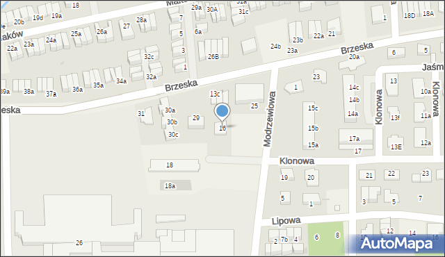 Skarbimierz-Osiedle, Klonowa, 16, mapa Skarbimierz-Osiedle