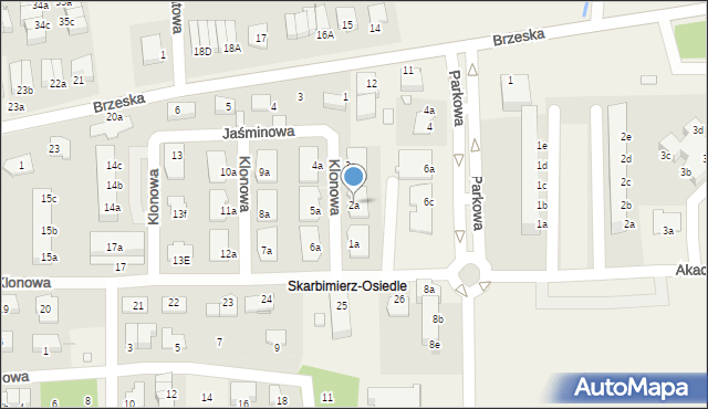 Skarbimierz-Osiedle, Klonowa, 2a, mapa Skarbimierz-Osiedle