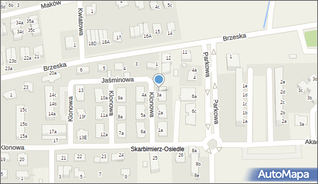 Skarbimierz-Osiedle, Klonowa, 3b, mapa Skarbimierz-Osiedle