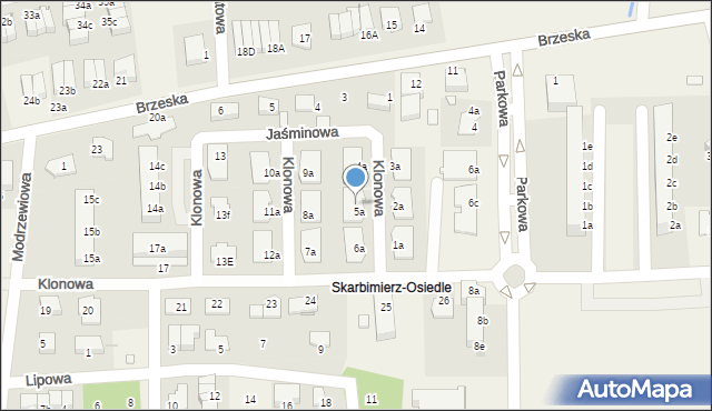 Skarbimierz-Osiedle, Klonowa, 5b, mapa Skarbimierz-Osiedle