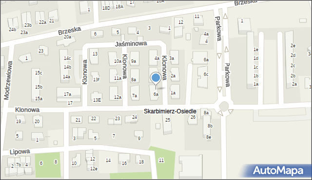 Skarbimierz-Osiedle, Klonowa, 6c, mapa Skarbimierz-Osiedle