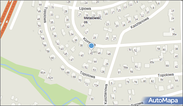 Skarżysko-Kamienna, Klonowa, 42, mapa Skarżysko-Kamienna