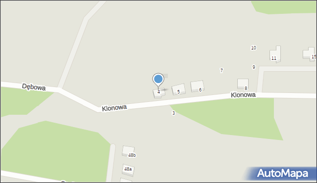 Skwierzyna, Klonowa, 4, mapa Skwierzyna