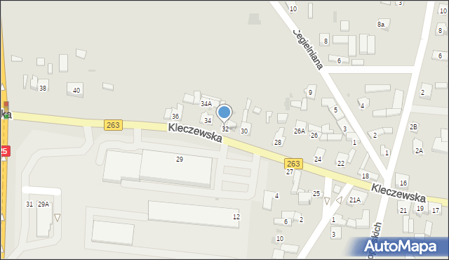 Ślesin, Kleczewska, 32, mapa Ślesin