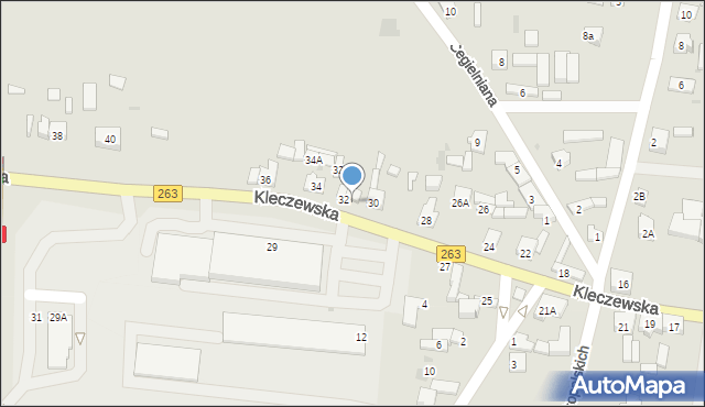 Ślesin, Kleczewska, 32a, mapa Ślesin