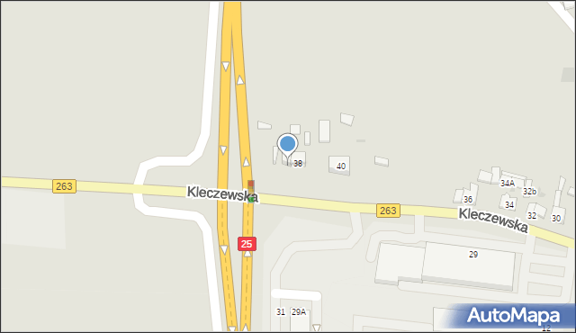 Ślesin, Kleczewska, 38a, mapa Ślesin