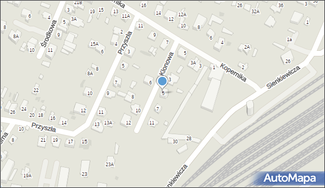 Sochaczew, Klonowa, 5, mapa Sochaczew