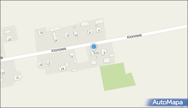 Sośnica, Klonowa, 7, mapa Sośnica