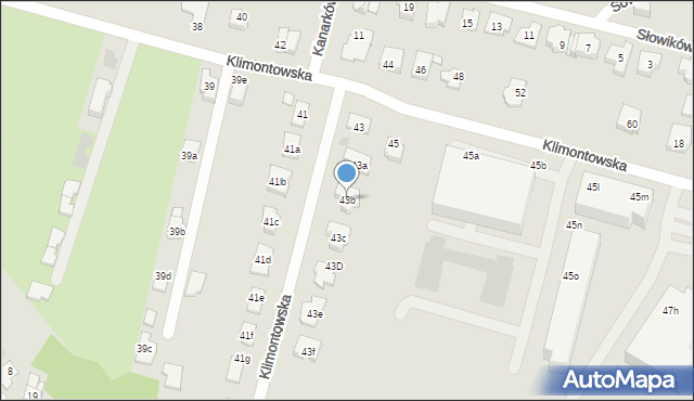 Sosnowiec, Klimontowska, 43b, mapa Sosnowca