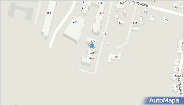 Sosnowiec, Klimontowska, 47f, mapa Sosnowca