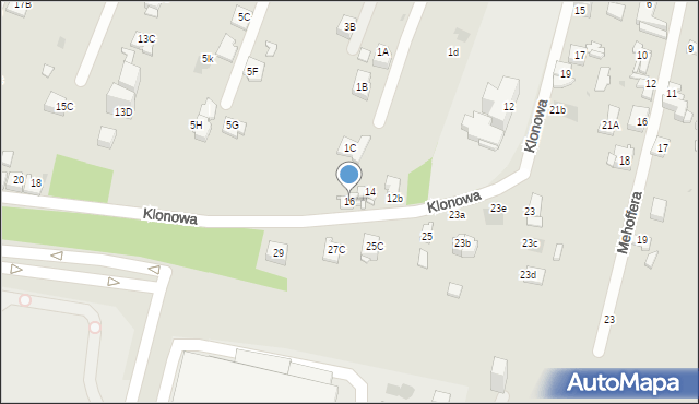 Sosnowiec, Klonowa, 16, mapa Sosnowca