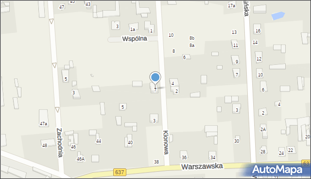 Stanisławów, Klonowa, 7, mapa Stanisławów