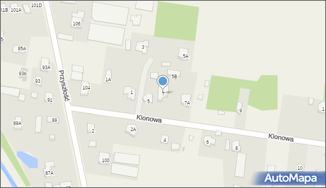 Stanisławów Pierwszy, Klonowa, 7, mapa Stanisławów Pierwszy