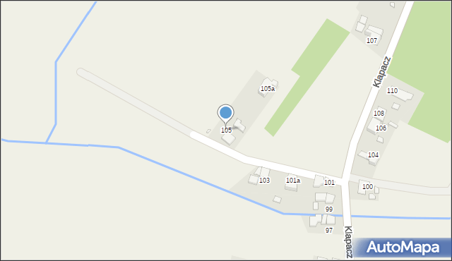 Stare Siołkowice, Klapacz, 105, mapa Stare Siołkowice