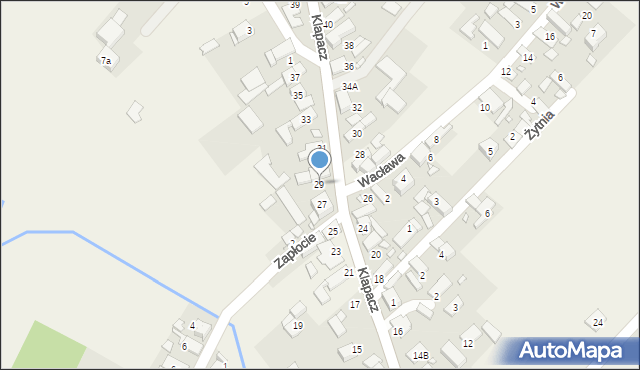 Stare Siołkowice, Klapacz, 29, mapa Stare Siołkowice