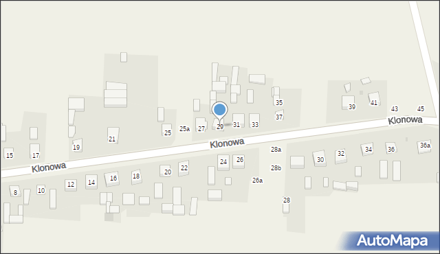 Strzelce Wielkie, Klonowa, 29, mapa Strzelce Wielkie