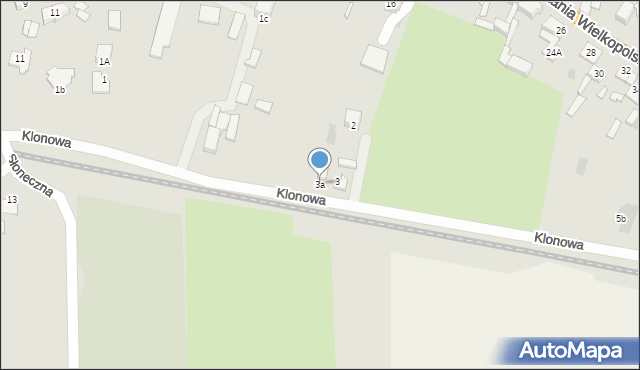 Strzelno, Klonowa, 3a, mapa Strzelno