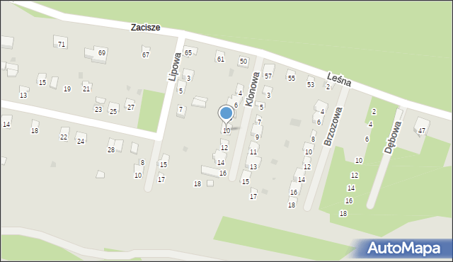 Sulejów, Klonowa, 10, mapa Sulejów