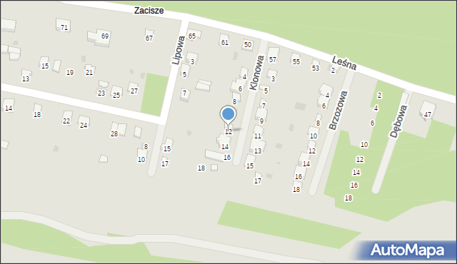 Sulejów, Klonowa, 12, mapa Sulejów