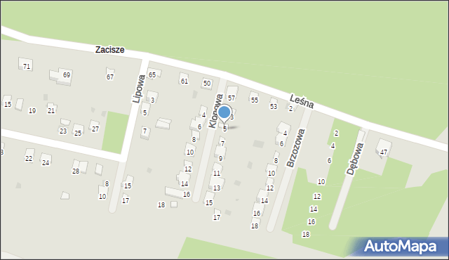 Sulejów, Klonowa, 5, mapa Sulejów