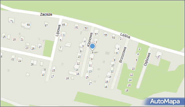 Sulejów, Klonowa, 7, mapa Sulejów