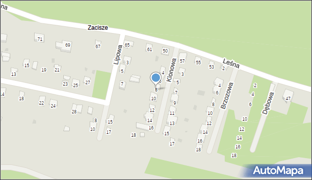 Sulejów, Klonowa, 8, mapa Sulejów