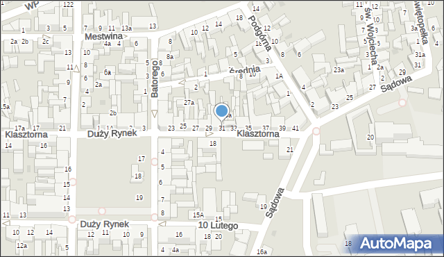 Świecie, Klasztorna, 31, mapa Świecie