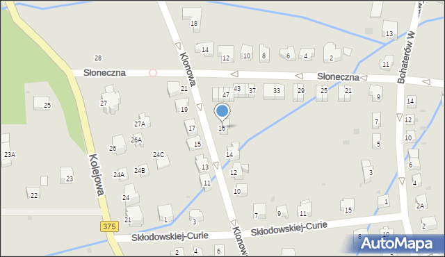 Szczawno-Zdrój, Klonowa, 16, mapa Szczawno-Zdrój