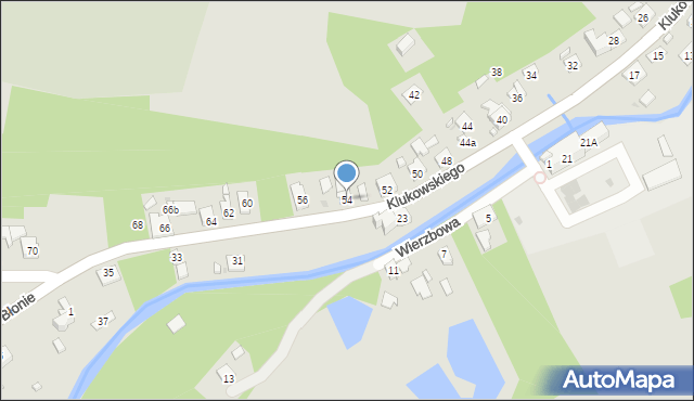 Szczebrzeszyn, Klukowskiego Zygmunta, dr., 54, mapa Szczebrzeszyn